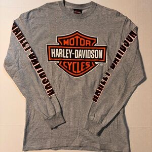Vtg Harley Davidson Wisconsin Motorcycle Biker Long Sleeve Hit T-shirt Medium